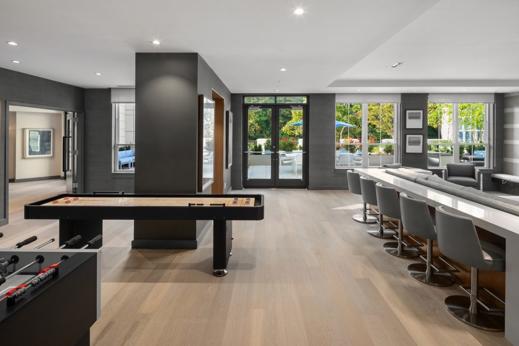 Shuffleboard lounge.