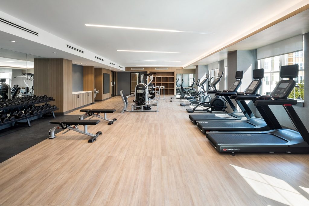 Cardio fitness machines.