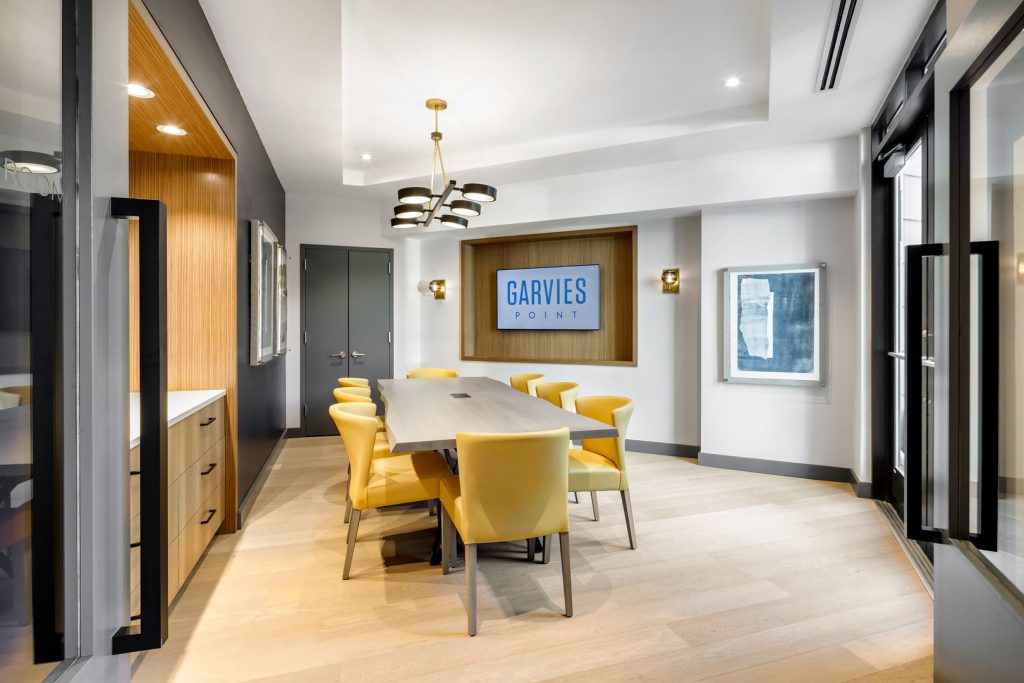 Coworking table area.